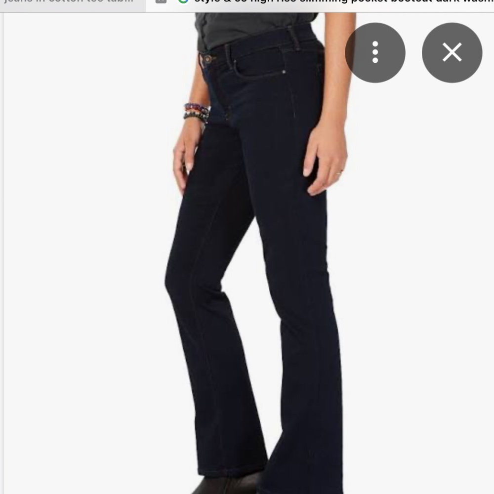 Women’s Style & Co Dark Wash Bootleg High Rise Jeans sz 4 - Picture 2 of 9